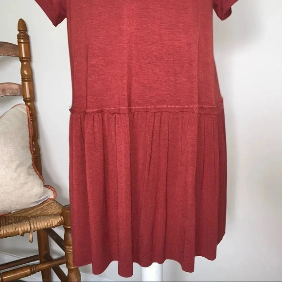 Zenana Outfitters Tunic Top Burnt Orange Rust Dress - Picture 8 of 13
